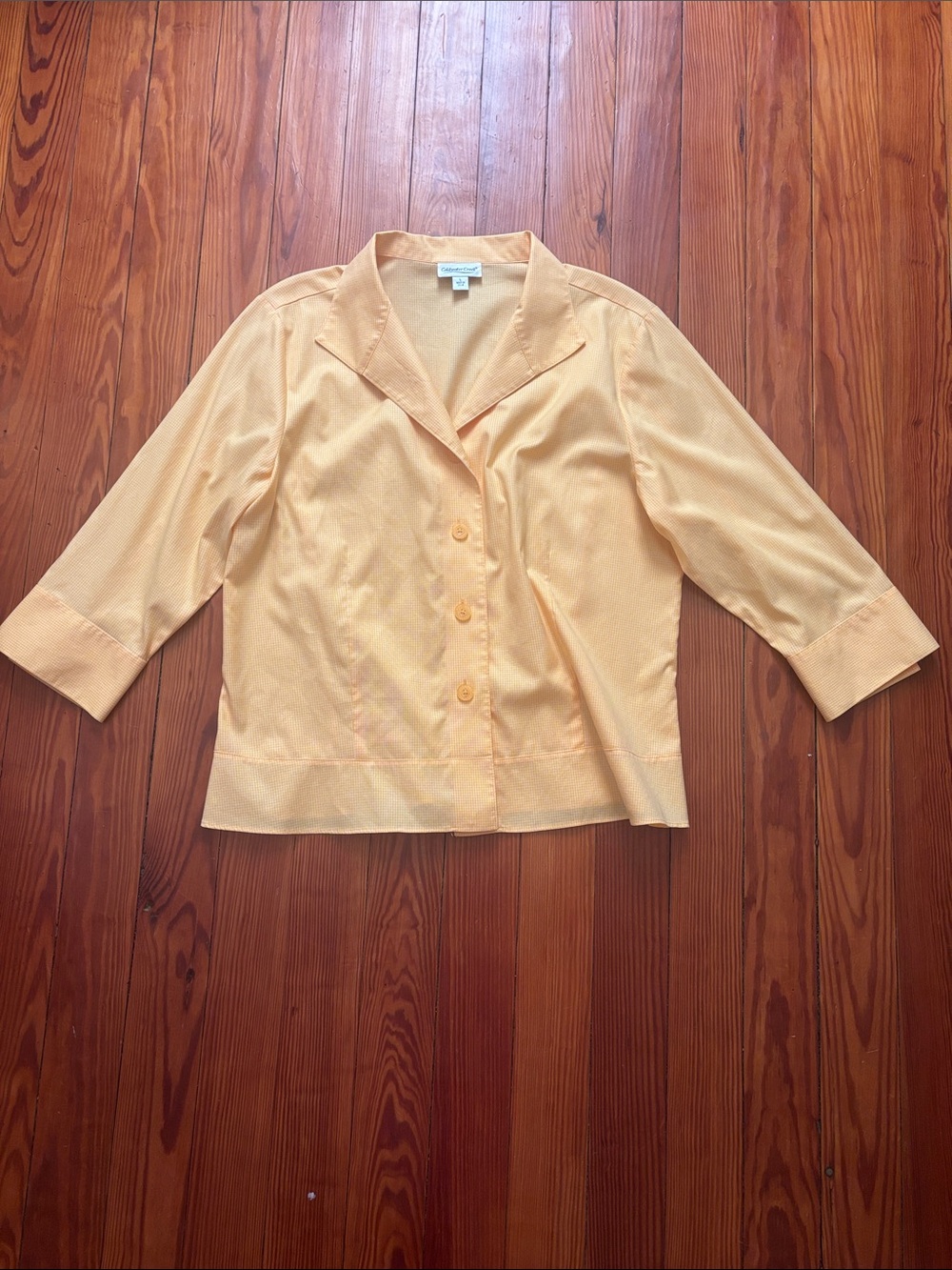 Coldwater Creek Sunny Yellow Button-Down Shirt